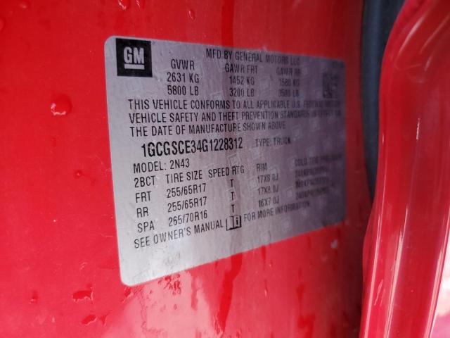 2016 CHEVROLET COLORADO L - 1GCGSCE34G1228312
