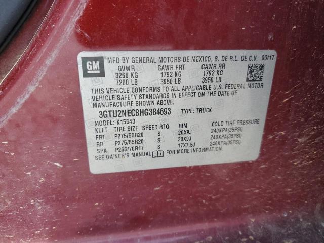 2017 GMC SIERRA K15 - 3GTU2NEC8HG384693