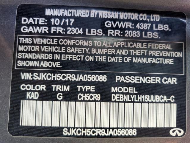 2018 INFINITI QX30 BASE SJKCH5CR9JA056086