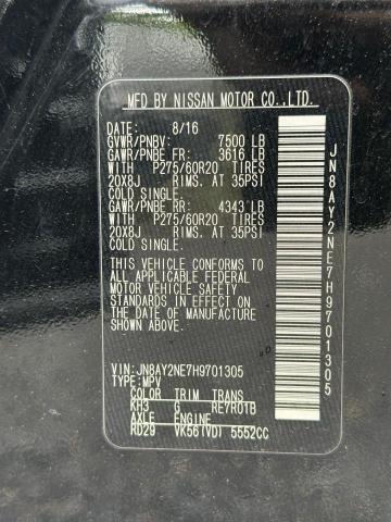 2017 NISSAN ARMADA PLA - JN8AY2NE7H9701305