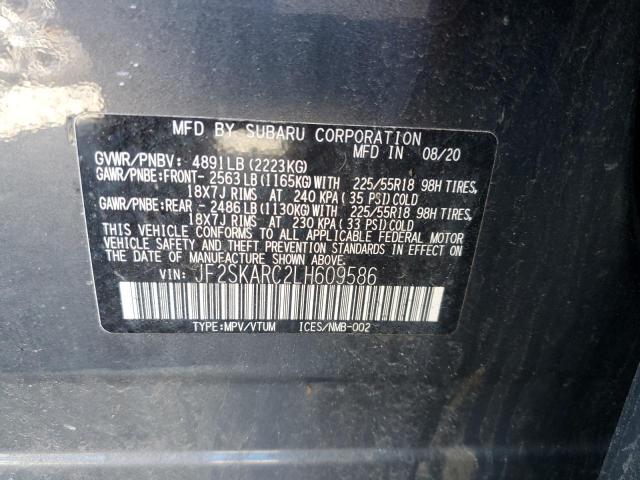 2020 SUBARU FORESTER S JF2SKARC2LH609586