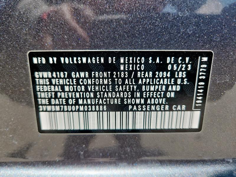 2023 VOLKSWAGEN JETTA SPOR 3VWBM7BU0PM038886