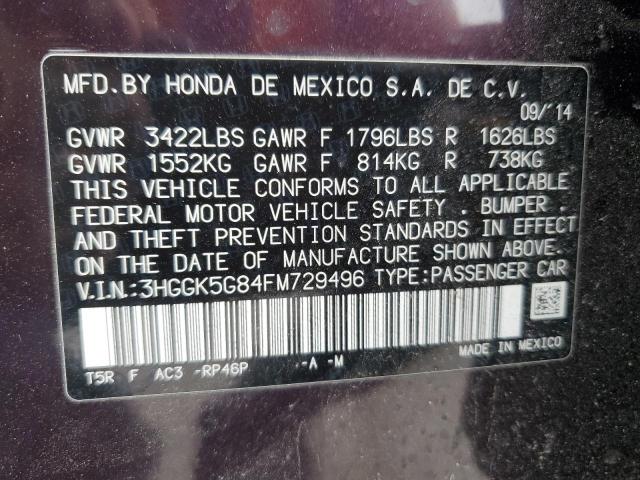 2015 HONDA FIT EX 3HGGK5G84FM729496