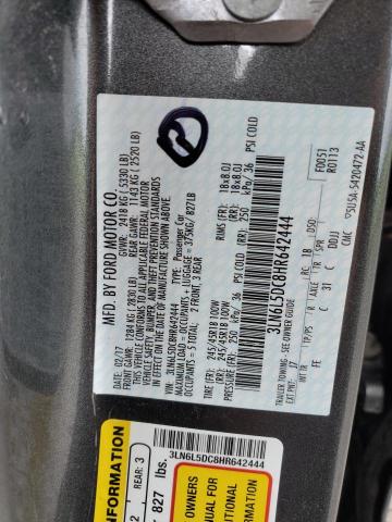 2017 LINCOLN MKZ SELECT 3LN6L5DC8HR642444