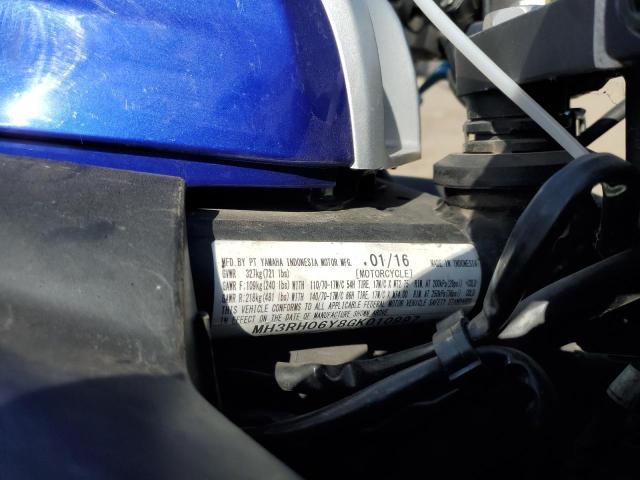 2016 YAMAHA YZFR3 MH3RH06Y8GK010997