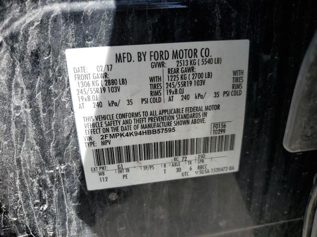 2017 FORD EDGE TITAN - 2FMPK4K94HBB57595