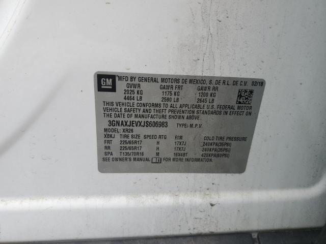 2018 CHEVROLET EQUINOX LT - 3GNAXJEVXJS606983