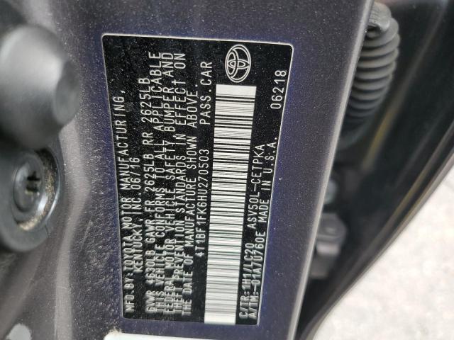 2017 TOYOTA CAMRY LE 4T1BF1FK6HU270503