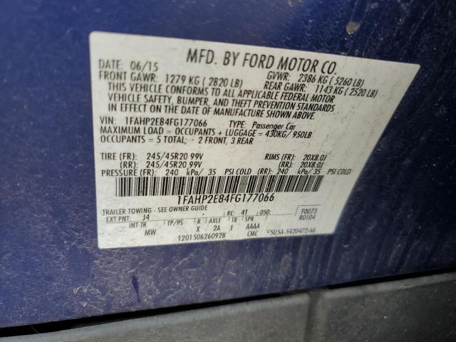 2015 FORD TAURUS SEL - 1FAHP2E84FG177066