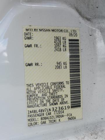 2020 NISSAN ALTIMA S - 1N4BL4BV7LN323619
