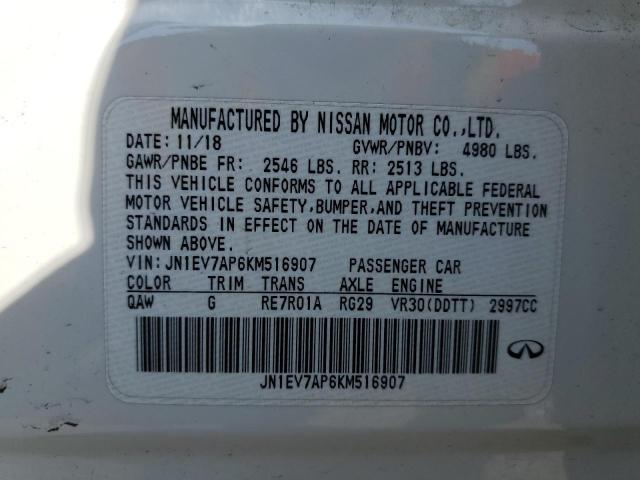 2019 INFINITI Q50 LUXE - JN1EV7AP6KM516907