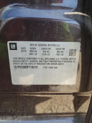 2015 CHEVROLET CRUZE LT - 1G1PC5SB9F7196191