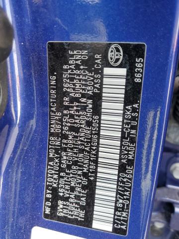 2016 TOYOTA CAMRY LE - 4T1BF1FK4GU615056