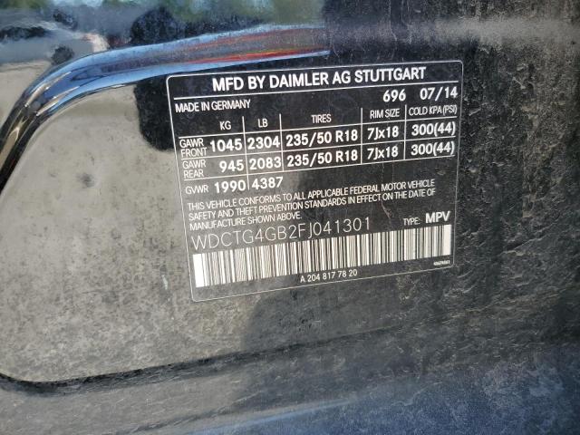 2015 MERCEDES-BENZ GLA 250 4M WDCTG4GB2FJ041301
