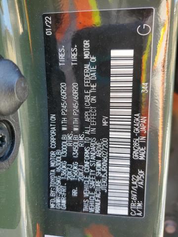 2022 TOYOTA 4RUNNER LI JTEKU5JRXN6027200