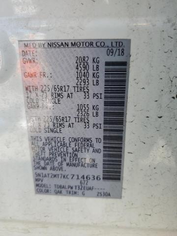 2019 NISSAN ROGUE S - 5N1AT2MT7KC714636