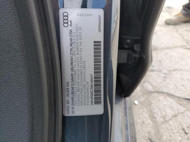 2016 AUDI A6 PREMIUM - WAUFGAFC7GN160447