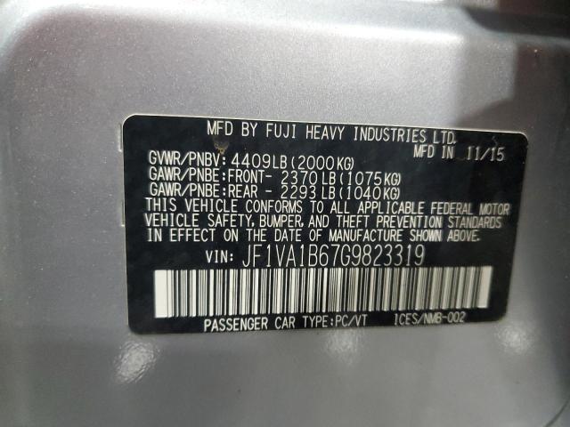 2016 SUBARU WRX JF1VA1B67G9823319