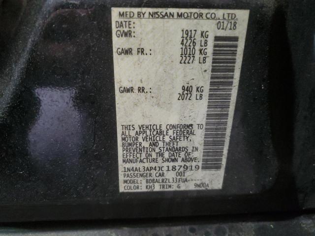 2018 NISSAN ALTIMA 2.5 1N4AL3AP4JC187919