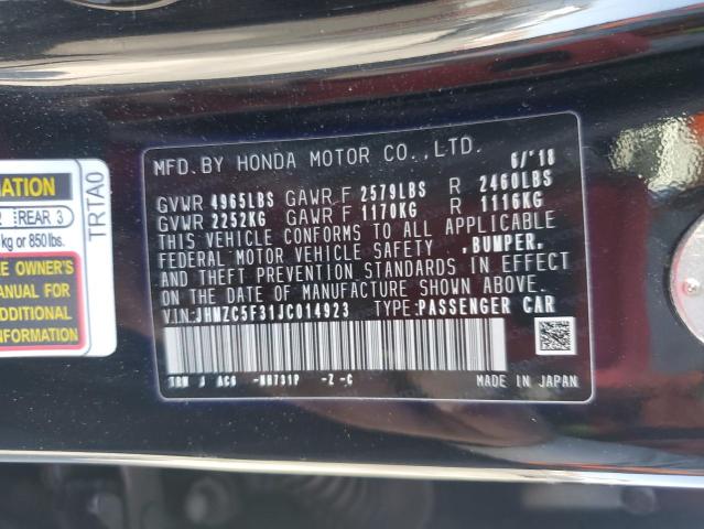 2018 HONDA CLARITY TO JHMZC5F31JC014923