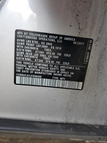 2018 VOLKSWAGEN ATLAS SEL - 1V2ER2CAXJC508499