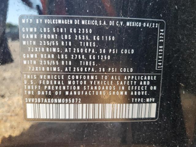 2022 VOLKSWAGEN TIGUAN SE 3VV3B7AX0NM095872