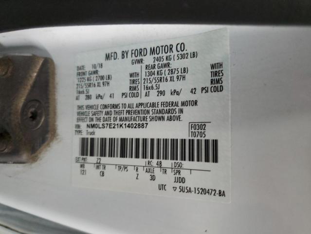 2019 FORD TRANSIT CO NM0LS7E21K1402887
