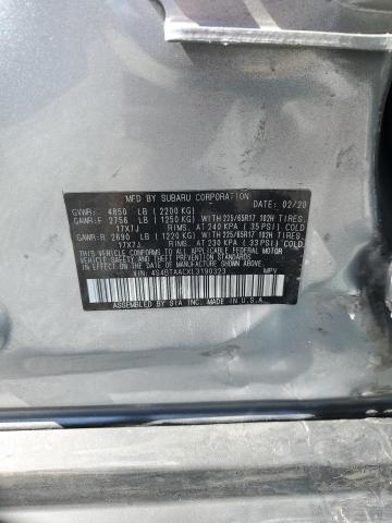 2020 SUBARU OUTBACK 4S4BTAACXL3190323