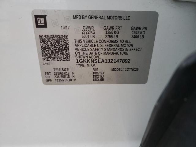 2018 GMC ACADIA SLE - 1GKKNSLA1JZ147892