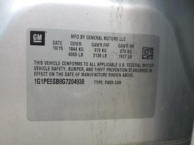 2016 CHEVROLET CRUZE LIMI 1G1PE5SB8G7204938