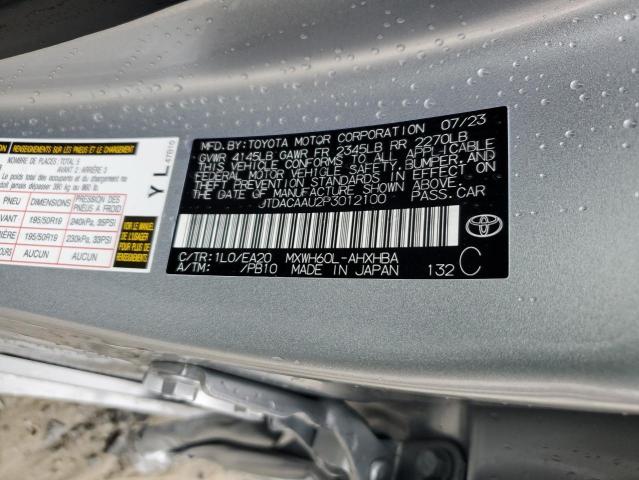 2023 TOYOTA PRIUS LE JTDACAAU2P3012100
