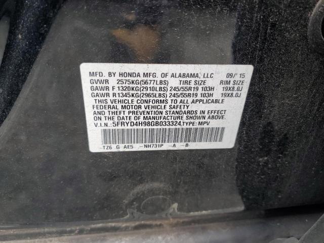 2016 ACURA MDX ADVANC 5FRYD4H98GB033324