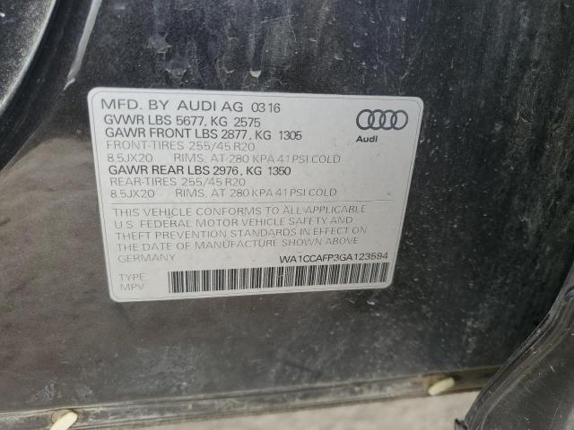 2016 AUDI SQ5 PREMIU WA1CCAFP3GA123594