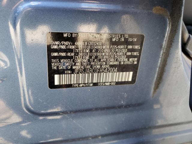 2015 SUBARU FORESTER 2 - JF2SJABC0FH542004