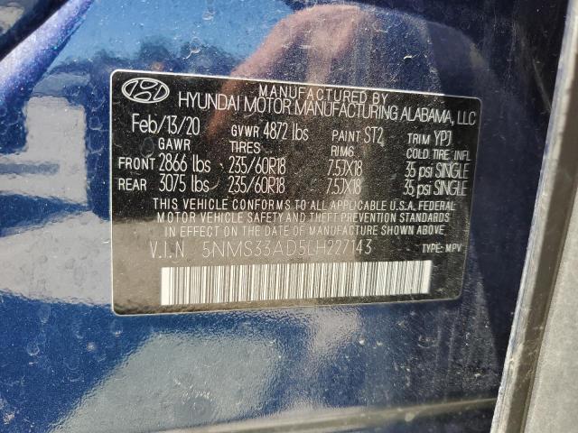 2020 HYUNDAI SANTA FE S - 5NMS33AD5LH227143
