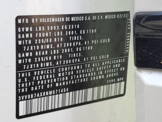 2022 VOLKSWAGEN TIGUAN SE - 3VV8B7AX8NM071454