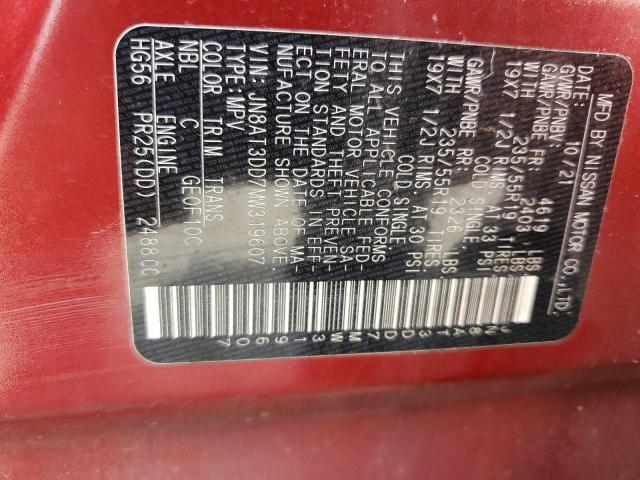 2021 NISSAN ROGUE PLAT JN8AT3DD7MW319607