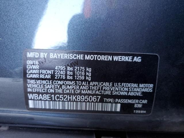 2017 BMW 330E WBA8E1C52HK895067