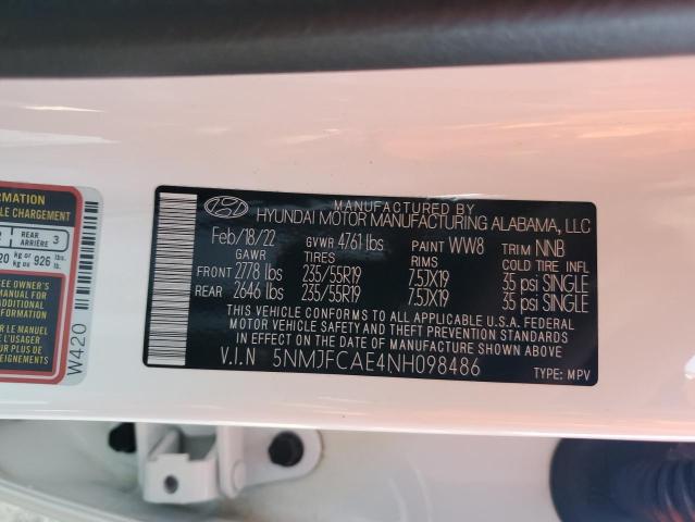 2022 HYUNDAI TUCSON SEL - 5NMJFCAE4NH098486