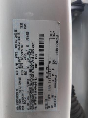 2019 FORD F150 SUPER - 1FTFW1E16KFA96183