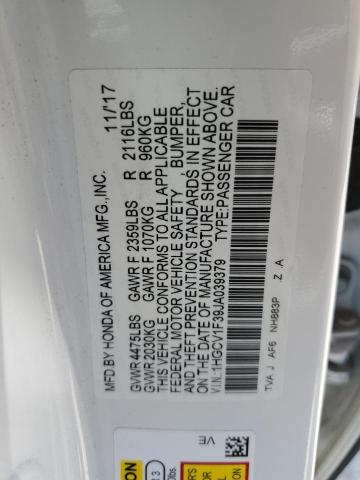 2018 HONDA ACCORD SPO - 1HGCV1F39JA039379