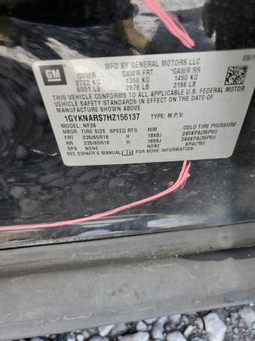 2017 CADILLAC XT5 1GYKNARS7HZ156137
