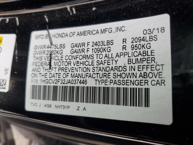 2018 HONDA ACCORD SPO - 1HGCV2F32JA037446