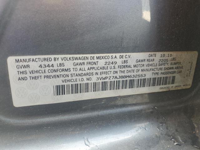 2011 VOLKSWAGEN JETTA S - 3VWPZ7AJ8BM632553