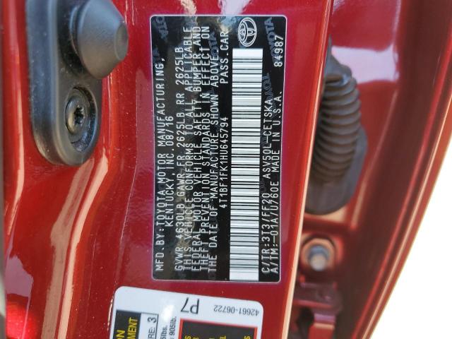 2017 TOYOTA CAMRY LE - 4T1BF1FK1HU645794