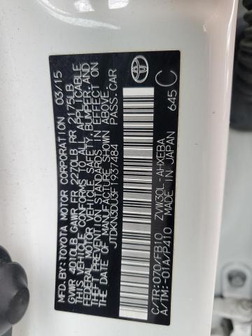 2015 TOYOTA PRIUS - JTDKN3DU3F1937484