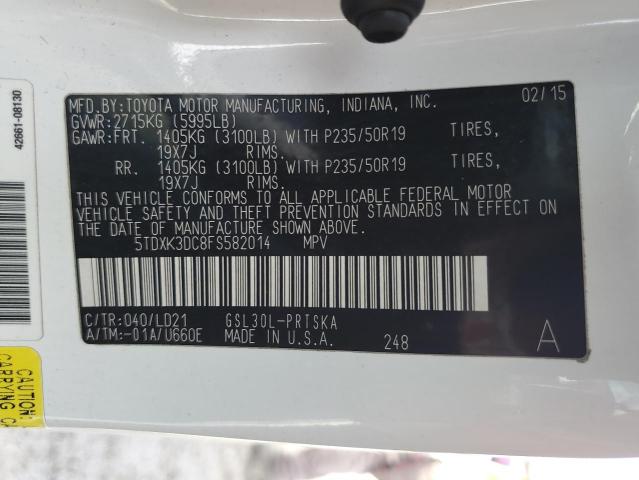 2015 TOYOTA SIENNA SPO - 5TDXK3DC8FS582014