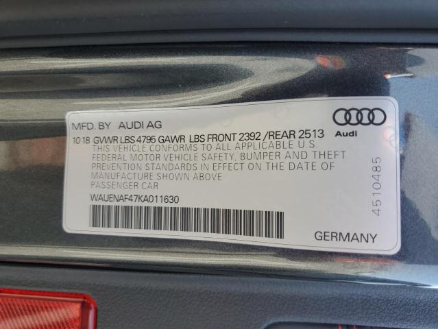 2019 AUDI A4 PREMIUM - WAUENAF47KA011630