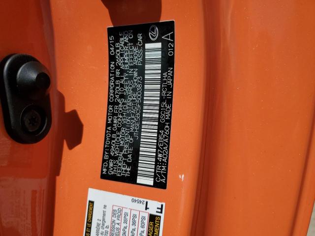 2015 LEXUS RC 350 - JTHSE5BC5F5003873