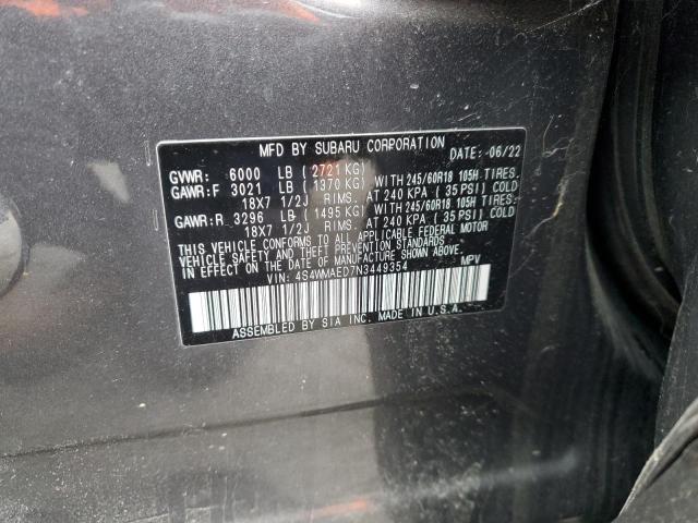 2022 SUBARU ASCENT PRE 4S4WMAED7N3449354